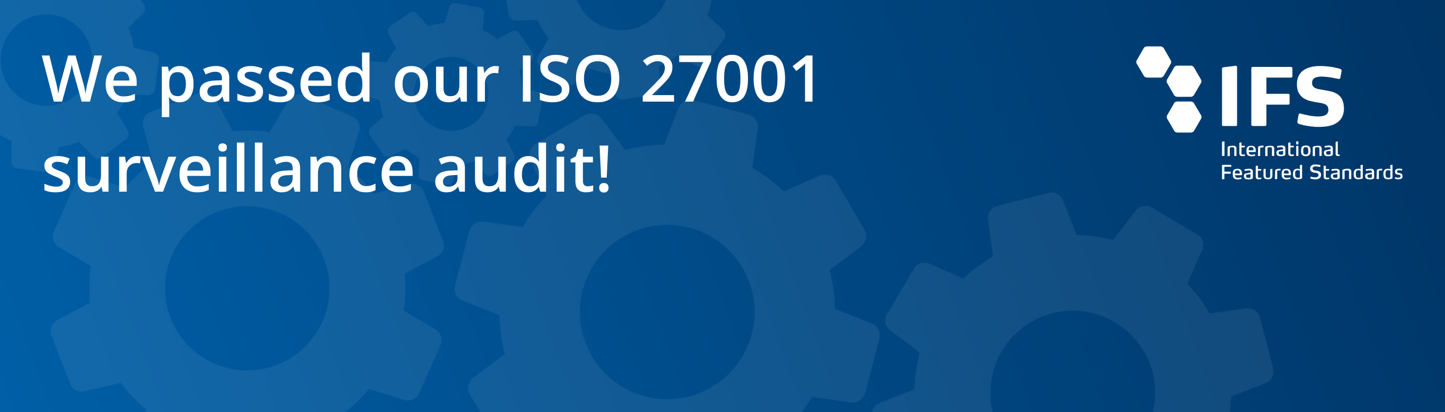 certification graphic for ISO 27001 surveillance audit